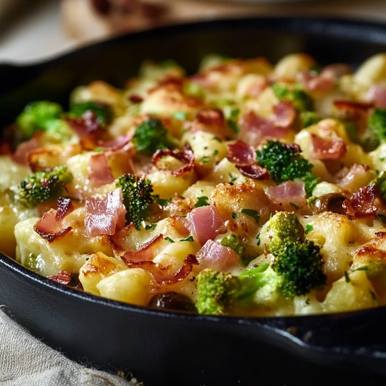 Rosenkohl-Spätzle-Auflauf