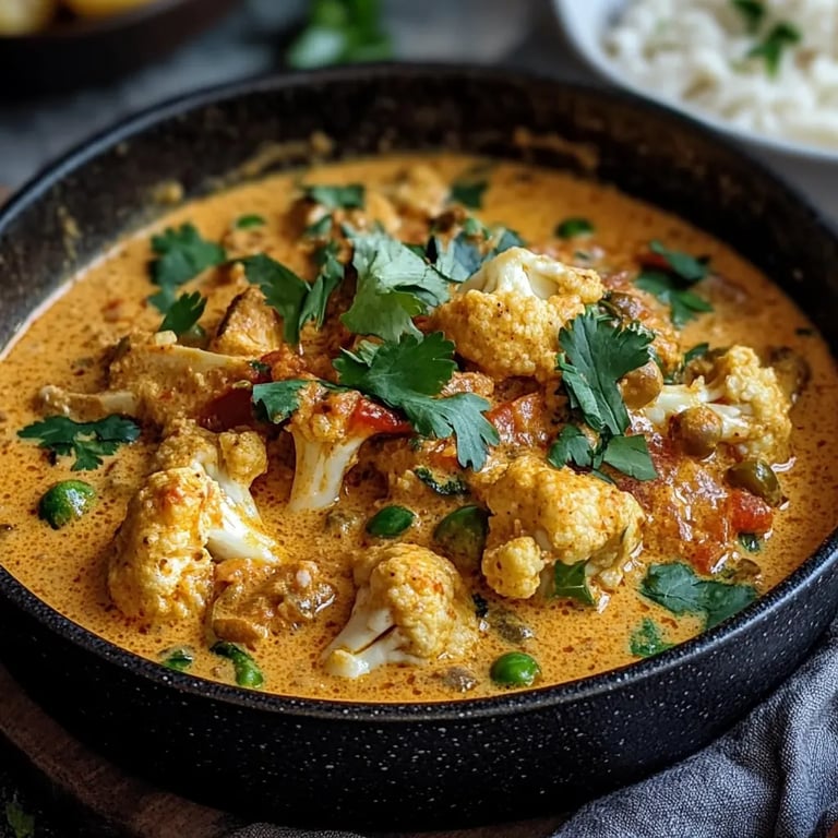 Cremiger Blumenkohl-Curry aus dem Backofen