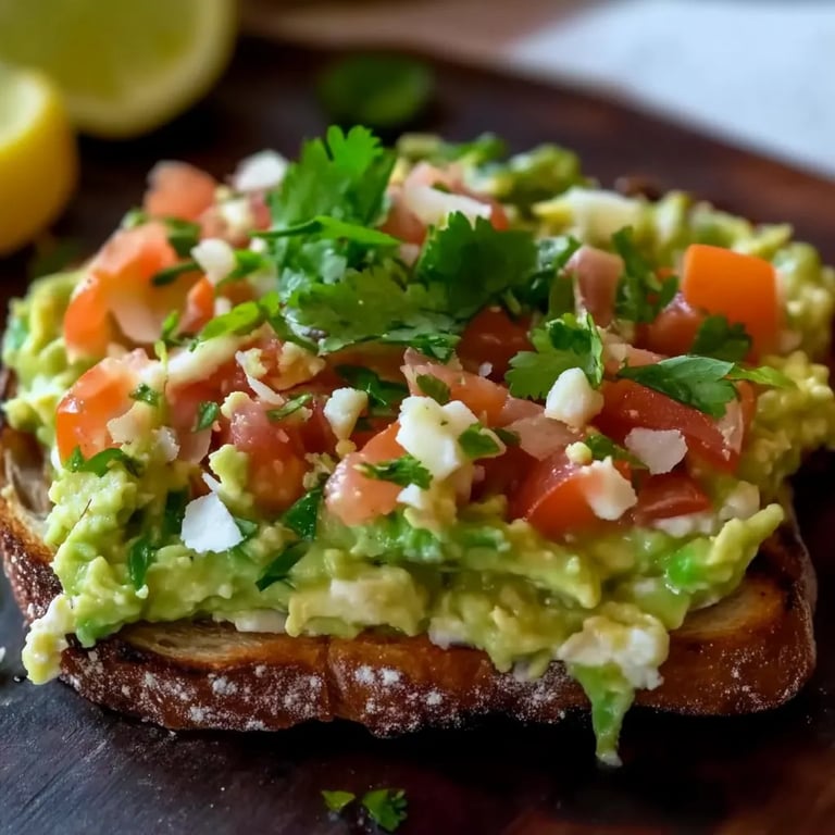 Frühstück Guacamole Toast