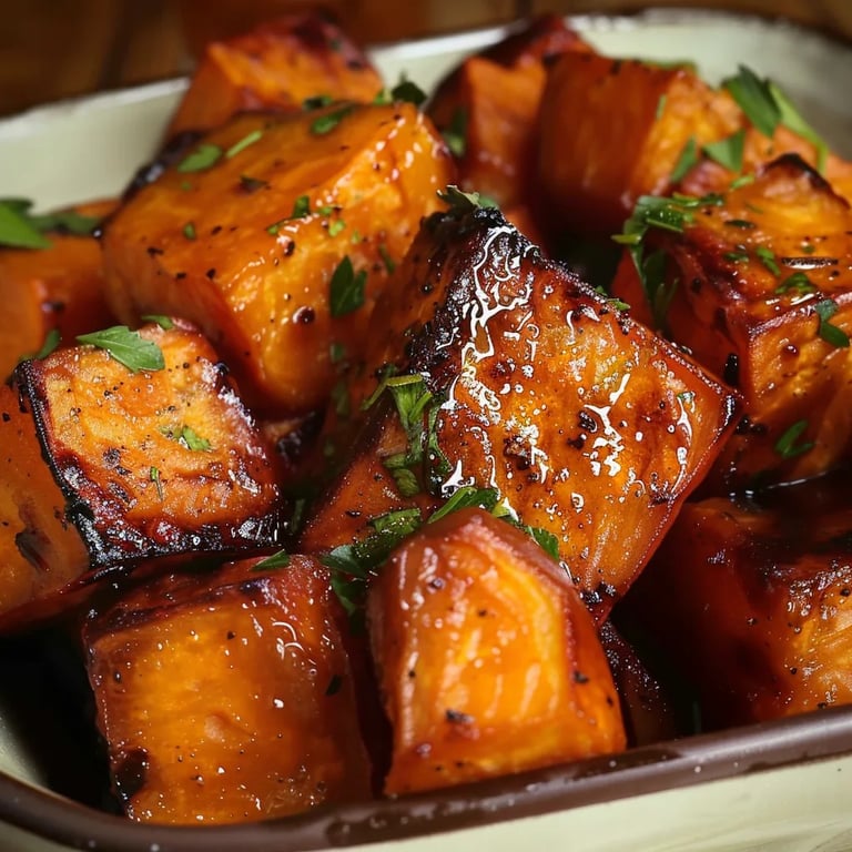 Roasted Sweet Potatoes w/ Cinnamon & Honey