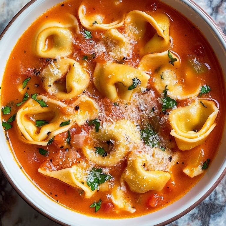 Easy Tomato Tortellini Soup