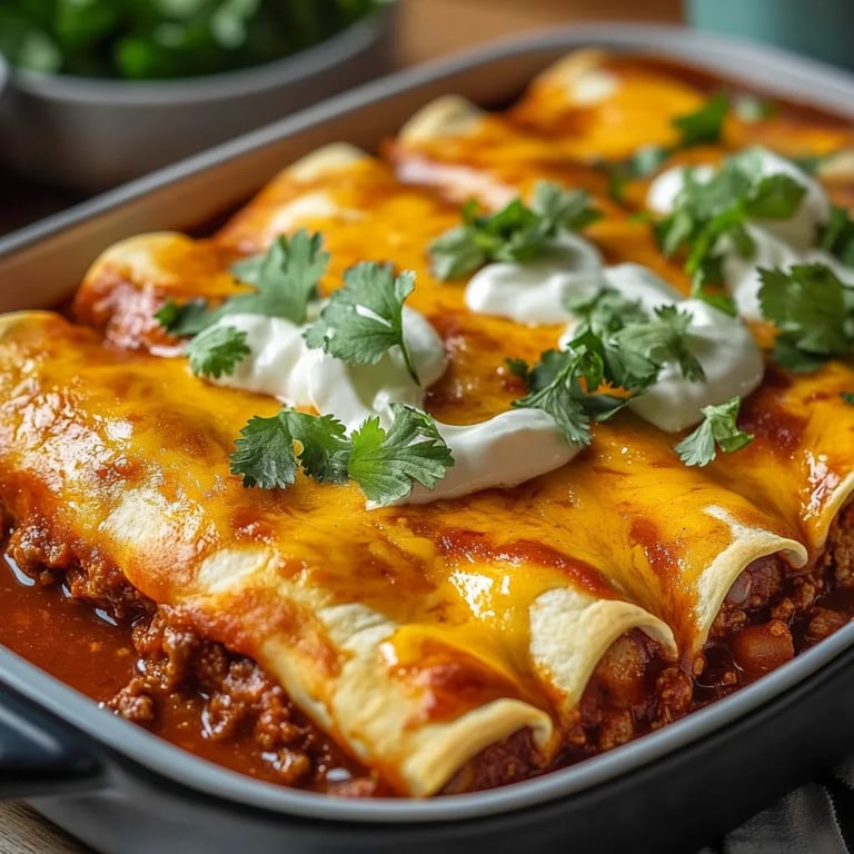 Easy Cheesy Ground Beef Enchiladas: An Incredible 7-Ingredient Recipe