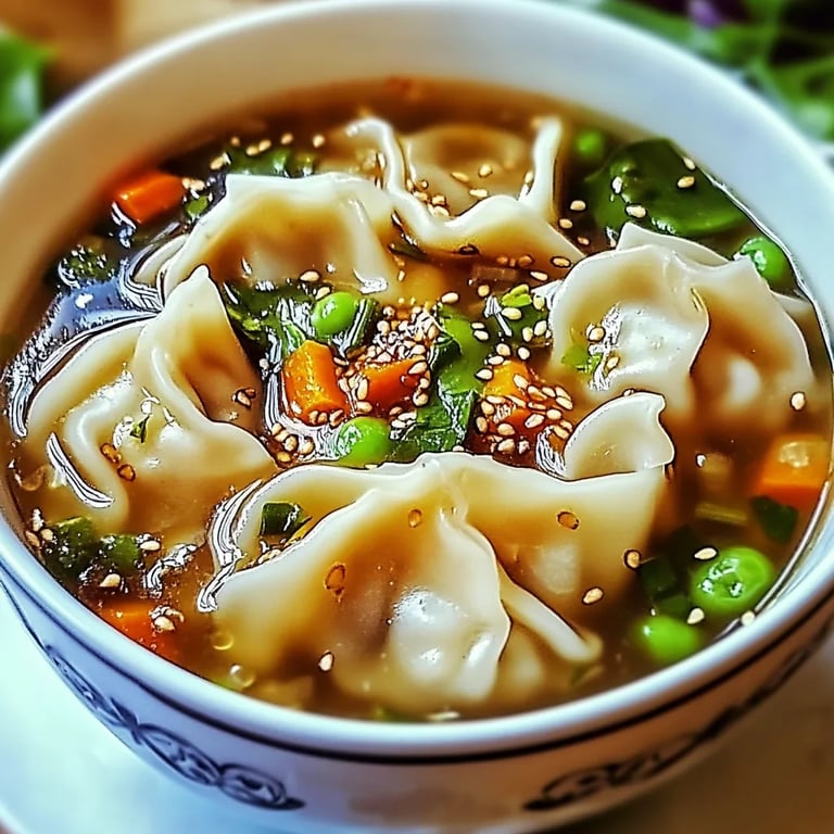 Asian Dumpling Potsticker Soup