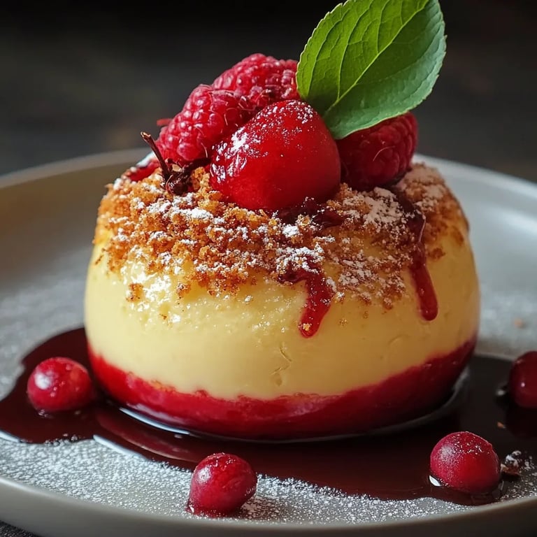 Warmer Kasekuchen im Apfel