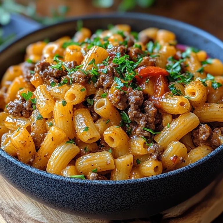 Macarrão com Hambúrguer de Queijo em uma Panela: Uma Receita Incrível e Definitiva