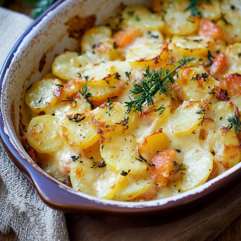 Kartoffelauflauf mit Gemüse