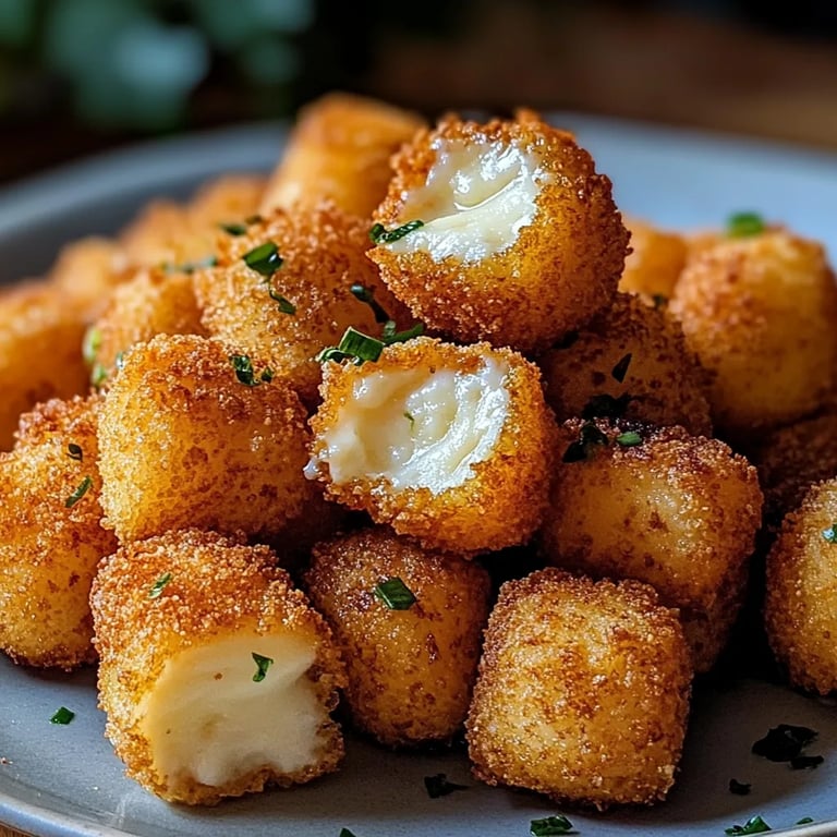 Mozzarella frittierte Käsebällchen