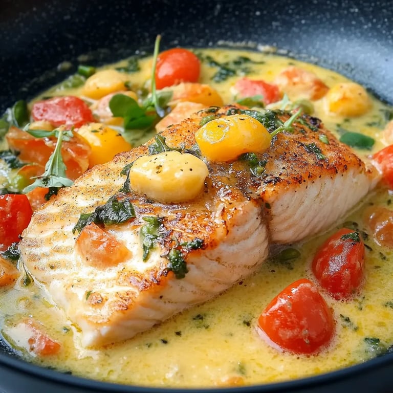 Lachs in Parmesansauce mit Kokosreis