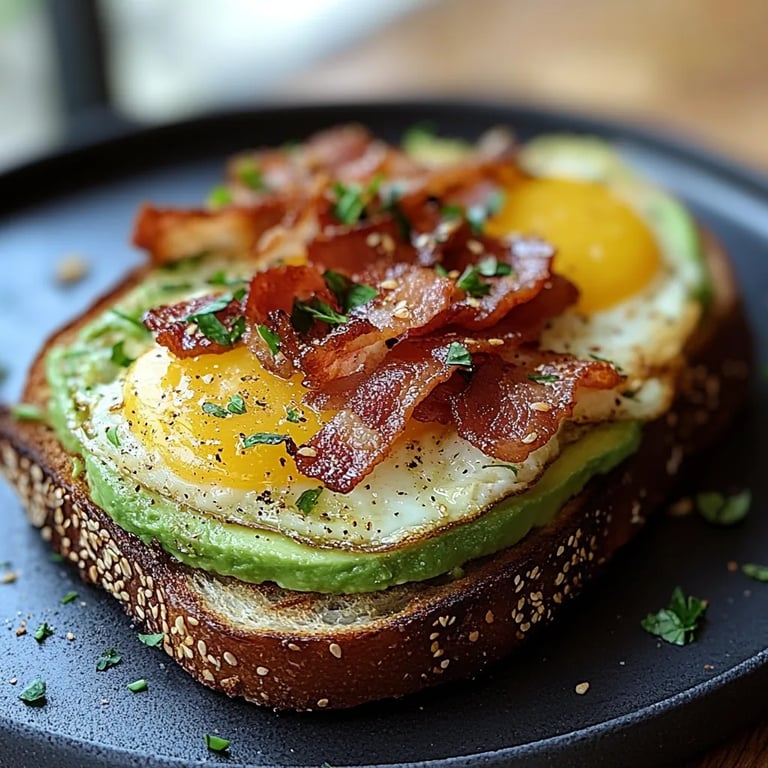 Torrada com Bacon, Ovo e Abacate: Um Café da Manhã Incrível e Definitivo