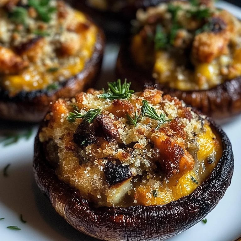 Autumn Harvest Stuffed Portobello Mushrooms