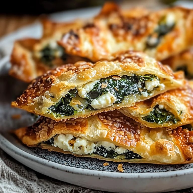 Healthy Spinach and Feta Croissant