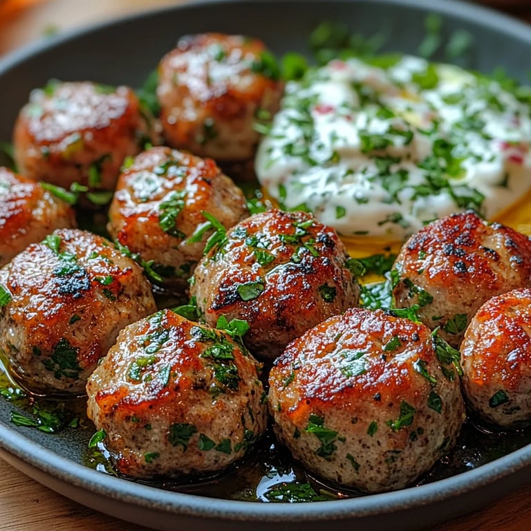 Griechische Truthahn-Fleischbällchen mit Tzatziki: Ein Unglaubliches Ultimatives Rezept für 6 Personen