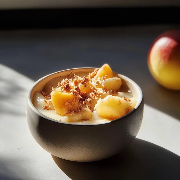 Bratapfel Crumble auf Zimtcreme