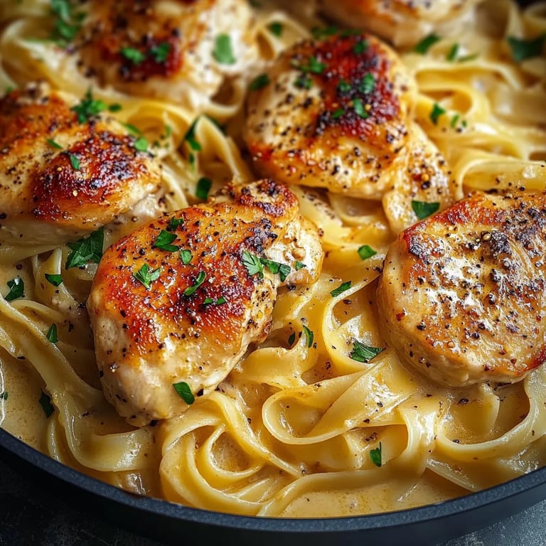 Schnelles One-Pan Chicken mit Butternudeln