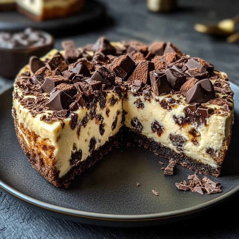 Saftiger Keks-Käsekuchen mit Schokostückchen