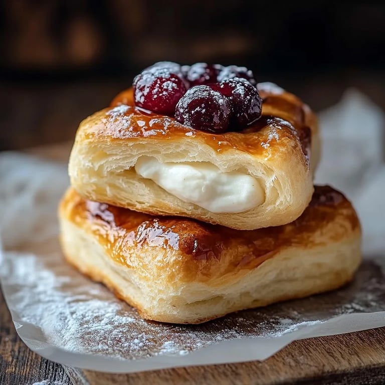 Blätterteig-Kirsch-Käse-Danish