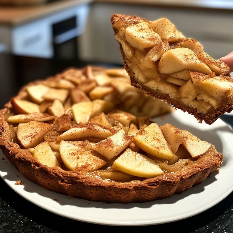 Saisonal-Festlicher Bratapfelkuchen mit Marzipan