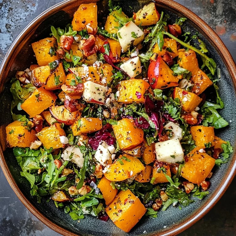 Fall Harvest Salad w/ Butternut Squash and Apple