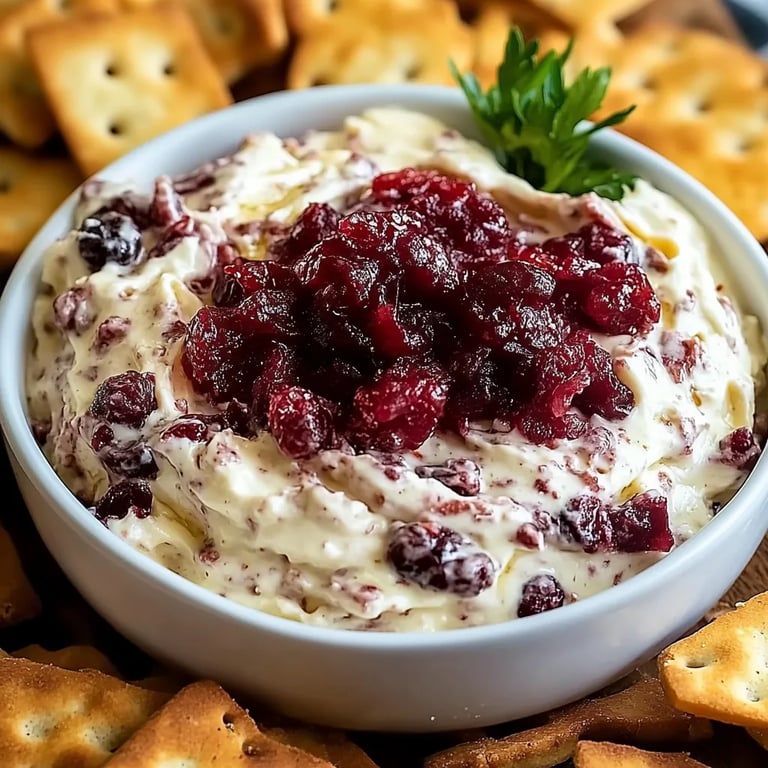 Creamy Cranberry Cream Cheese Dip With Sour Cream