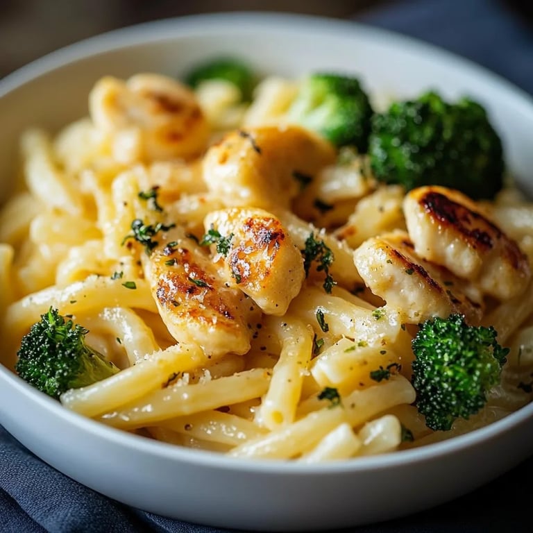 Schnelle Brokkoli-Hähnchen-Pasta