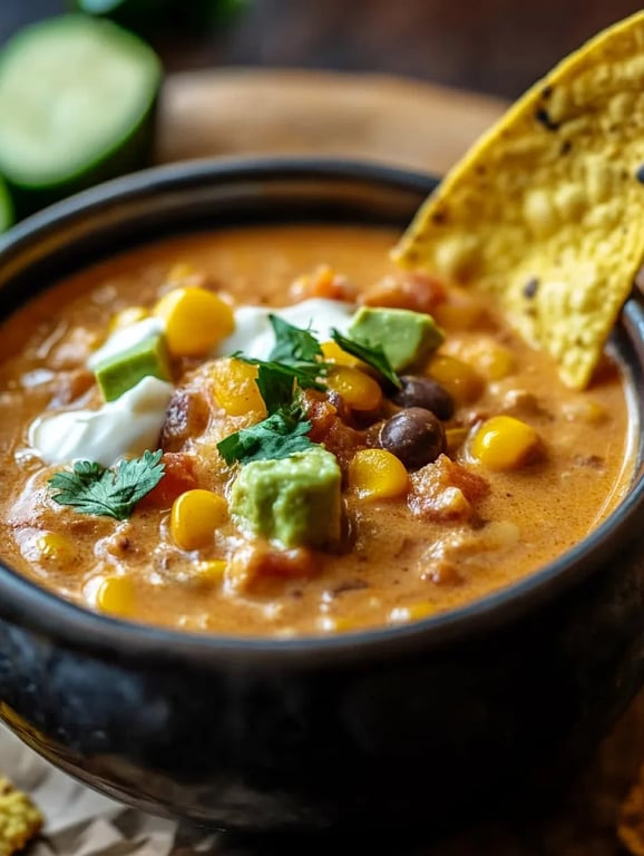 High Protein Creamy Taco Soup