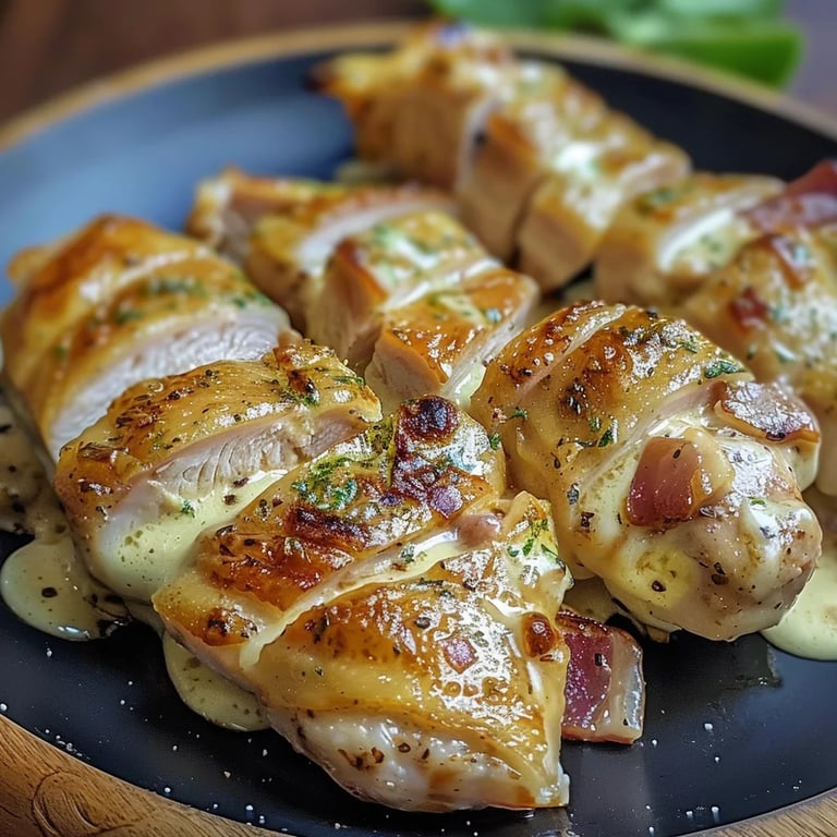 Pâtes Crèmeuses au Poulet à l'Italienne