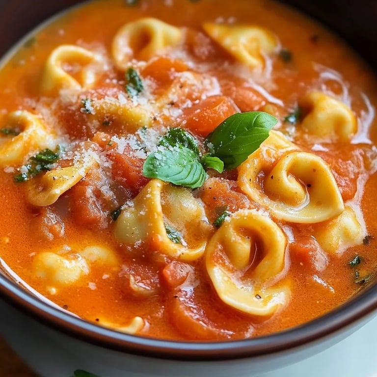 Easy Tomato Tortellini Soup