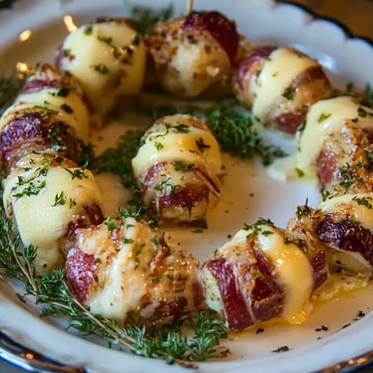Festlicher Vorspeisen Snack Kranz mit Käse