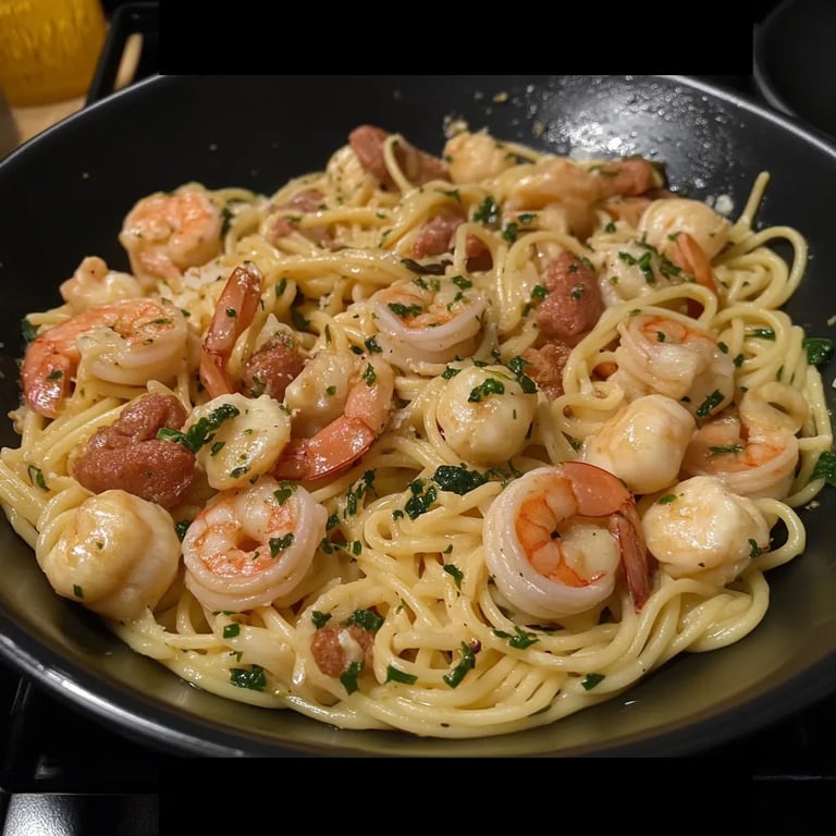 Pasta med räkor och vitlök: Ett underbart ultimalt recept