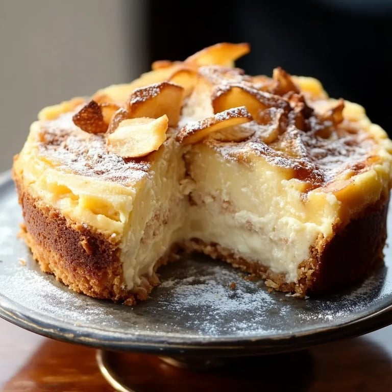 Bratapfel-Cheesecake mit Zimtsreusel