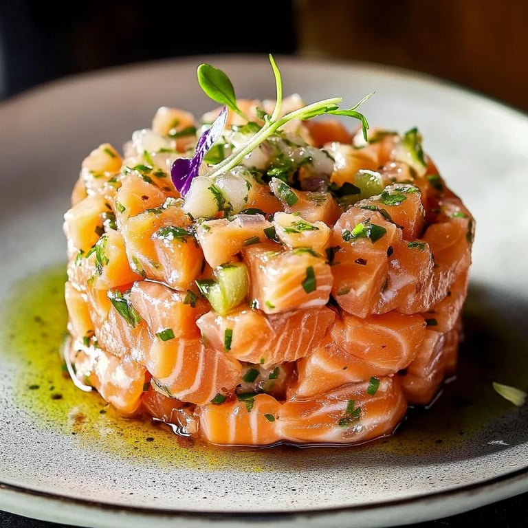 25-Minute Salmon Tartare (Easy Appetizer!)
