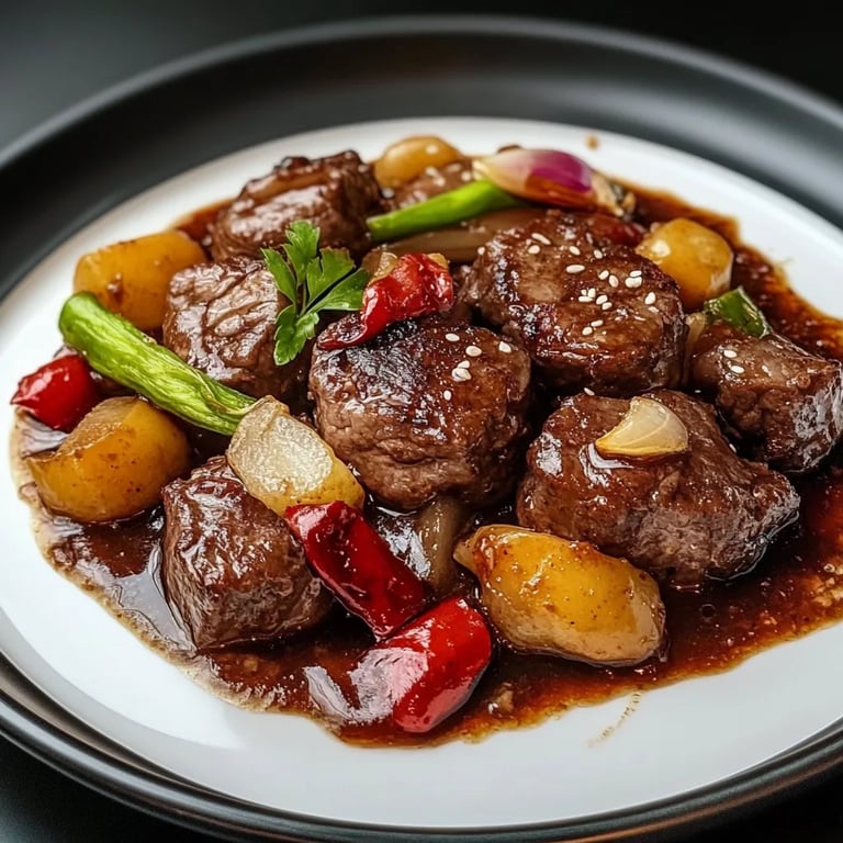 Rindfleisch-Pfanne mit Gemüse