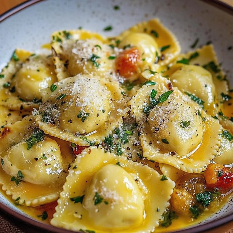 Bunte Ravioli-Gemüse-Pfanne