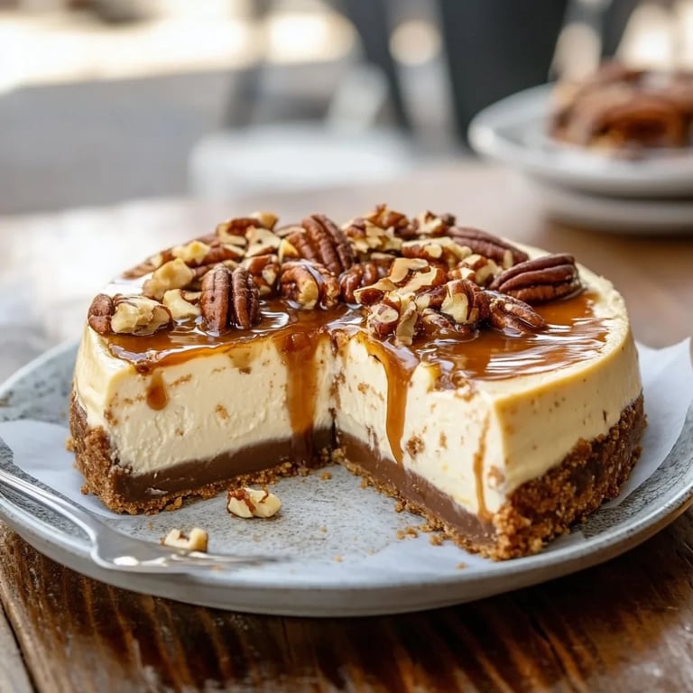 Decadent Pecan Caramel Cheesecake