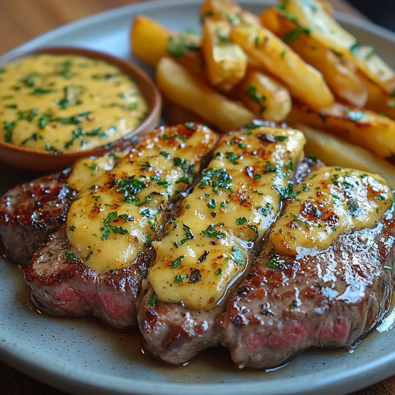 Bistec con Papas Fritas y Salsa Bearnesa: Una Increíble Receta Esencial