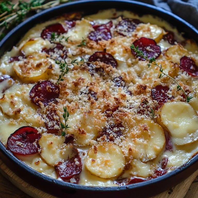 Rote-Bete-Gratin mit Ziegenkäse
