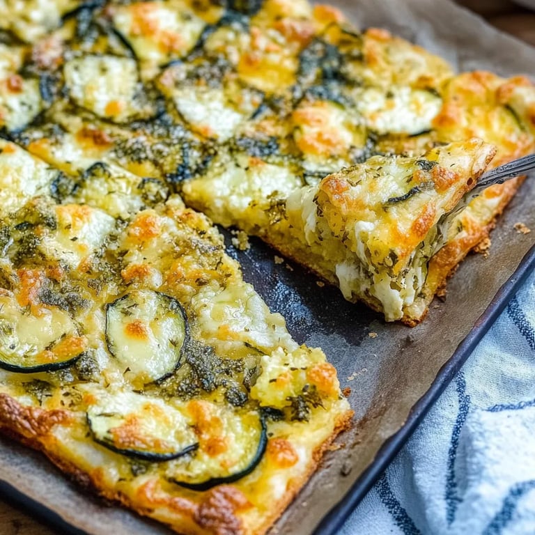 Scarpaccia - knuspriger Zucchinikuchen vom Blech