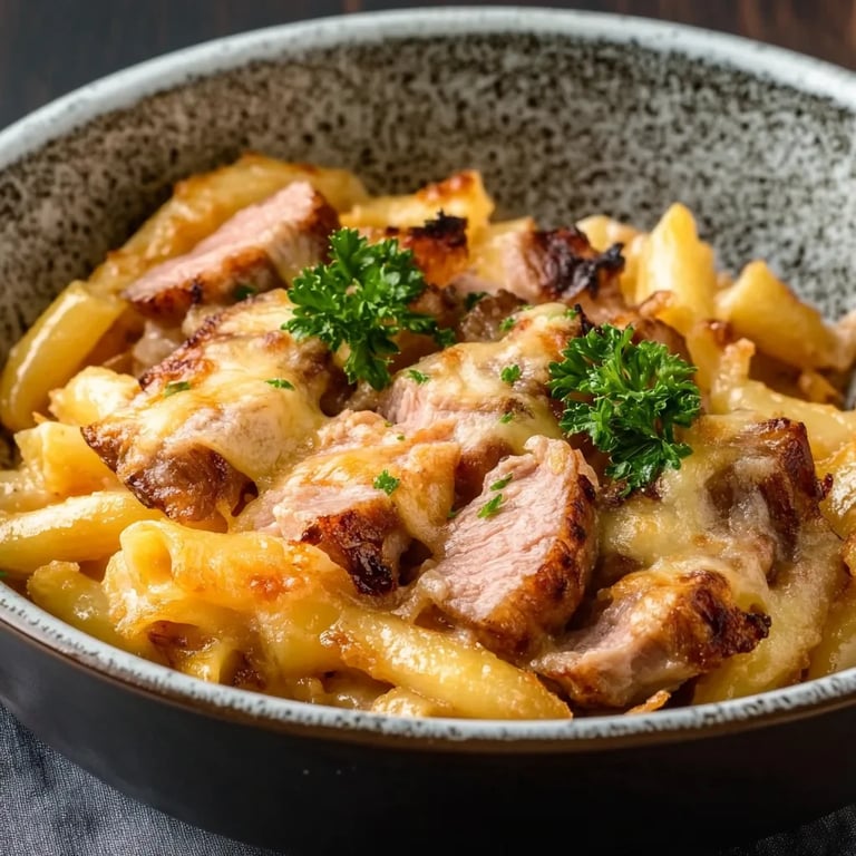 Nudel-Schinken-Auflauf