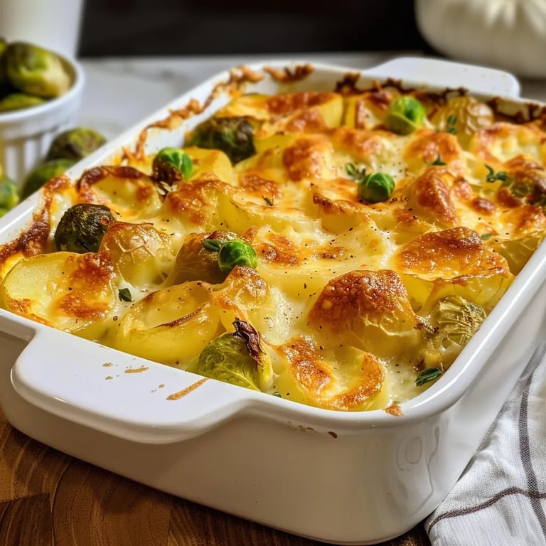 Rosenkohl-Kartoffel-Auflauf