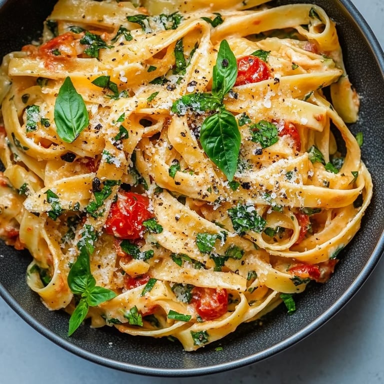 Creamy Sun-Dried Tomato Vegan Pasta 🌱🍝