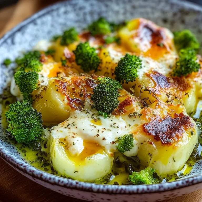 Kartoffel-Brokkoli-Auflauf mit Sahnesauce