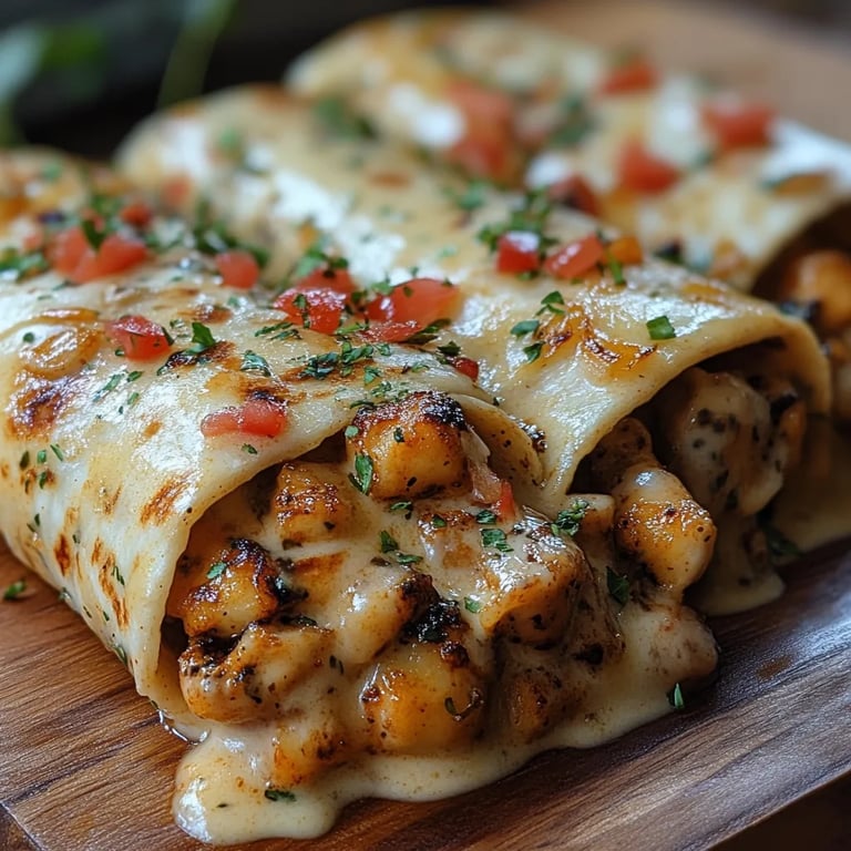 Wraps de Poulet à l'Ail et au Fromage Fondant : Une Recette Incroyable Ultime