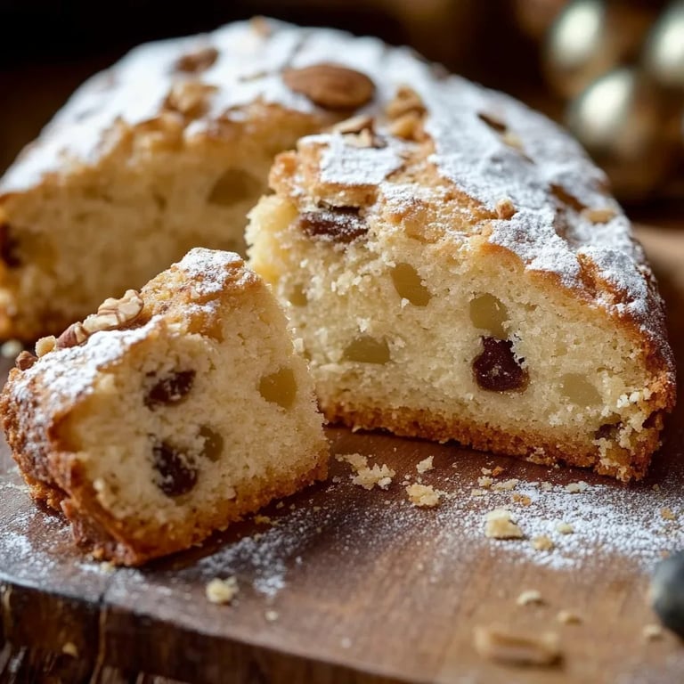 Extra saftiger Quarkstollen