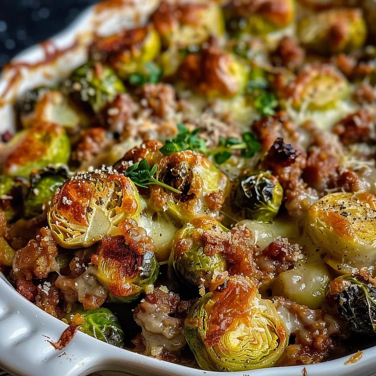 Rosenkohl Hack Auflauf