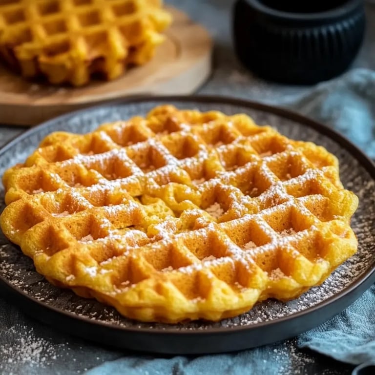 Einfache Kürbiswaffeln