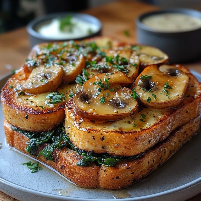 Tostadas Francesas Saladas con Espinacas y Champiñones: La Increíble Receta Última