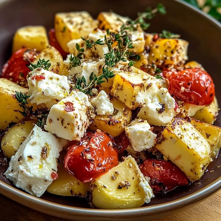 Griechische Feta-Bratkartoffeln