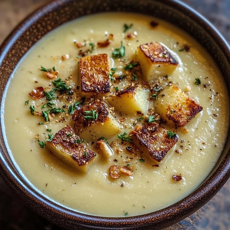 Roasted Garlic Potato Soup