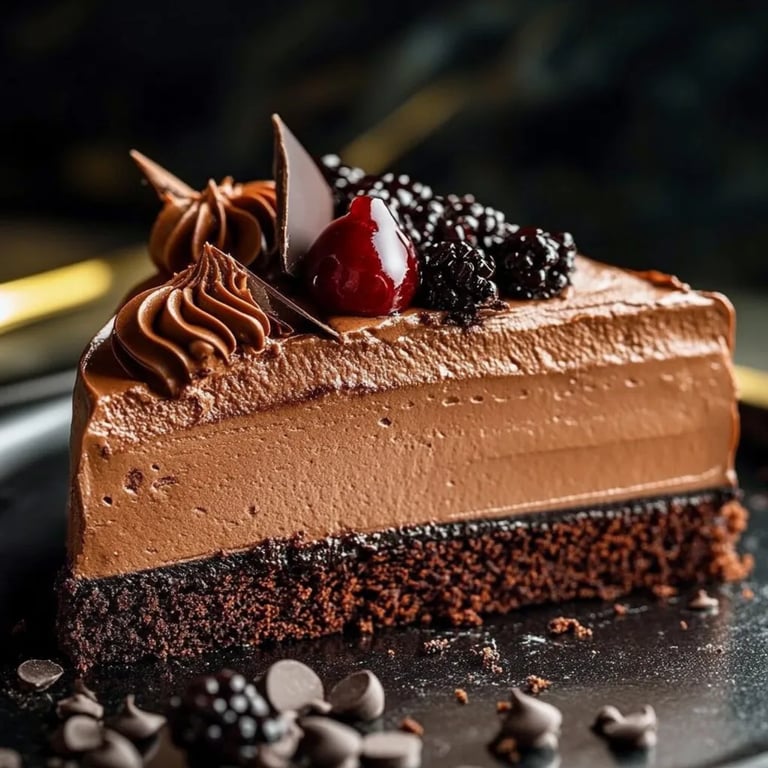 Decadent Triple-Layer Chocolate Mousse Cake – A Showstopper!