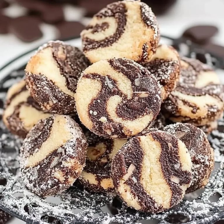 Marmorierte Schokoladen-Vanille-Kekse